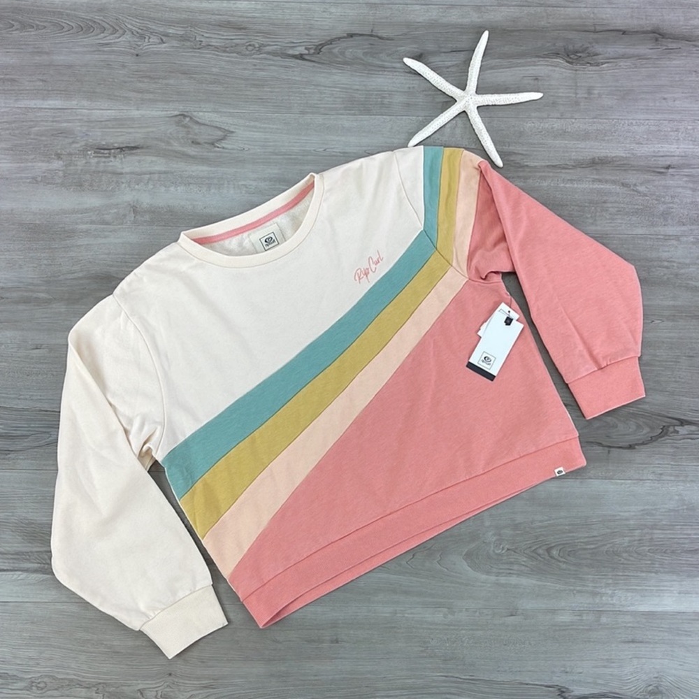 🔆RIP CURL🔆 LA BONITA CREW 70’s RETRO SWEATSHIRT - Picture 2 of 14